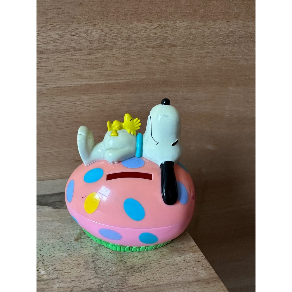 Vintage Snoopy & Woodstock Whitman's Candies Coin Bank Peanuts Collectible